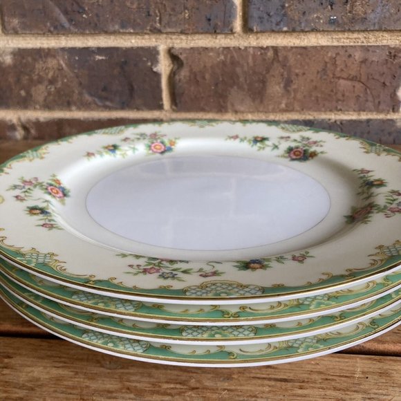 4 VTG 1933 Morimura Noritake Japan Embassy Floral Round Dinner Plates 9 7/8” - Picture 10 of 10